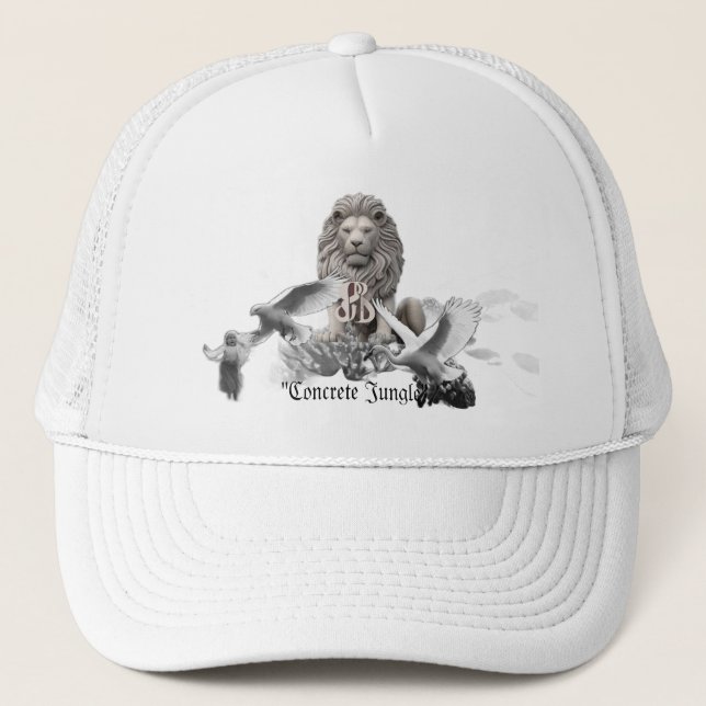 Casquette Chapeau de camion blanc de la Jungle de béton (Devant)