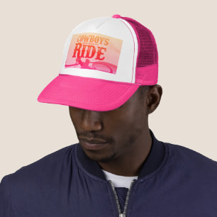 Casquette Chapeau de camion blanc et rose chaud pour gays Vi