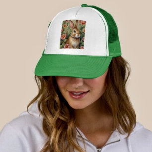 Casquette Chapeau de camion Blush Blooms et Bunny Dreams