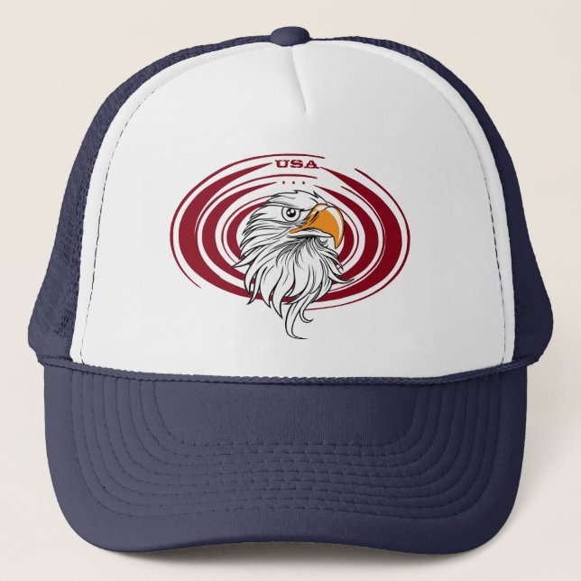 Casquette Chapeau de camion de Bald Eagle (Devant)