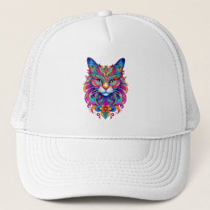 Casquette Chapeau de camion de chat vectoriel