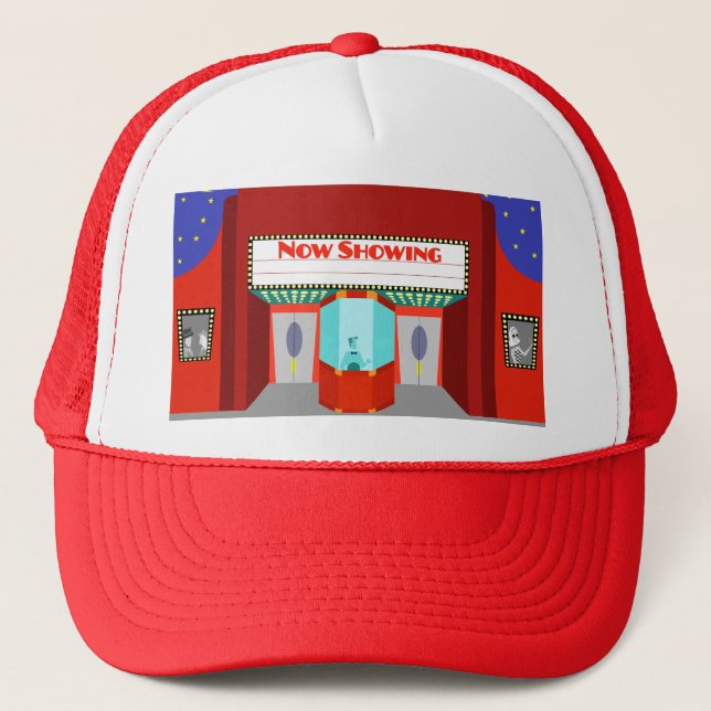 Casquette Chapeau de camion de cinéma rétro (Devant)