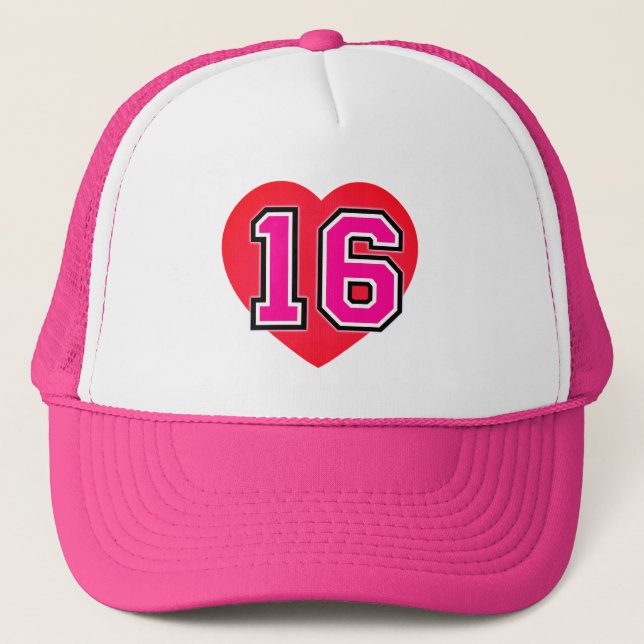Casquette Chapeau de camion de fête du 16e anniversaire (Devant)