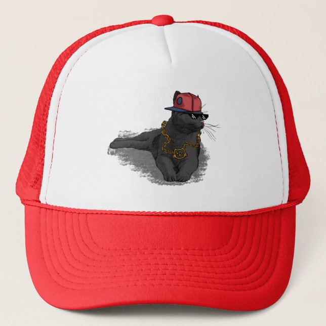 Casquette Chapeau de camion de Meow Town (Devant)