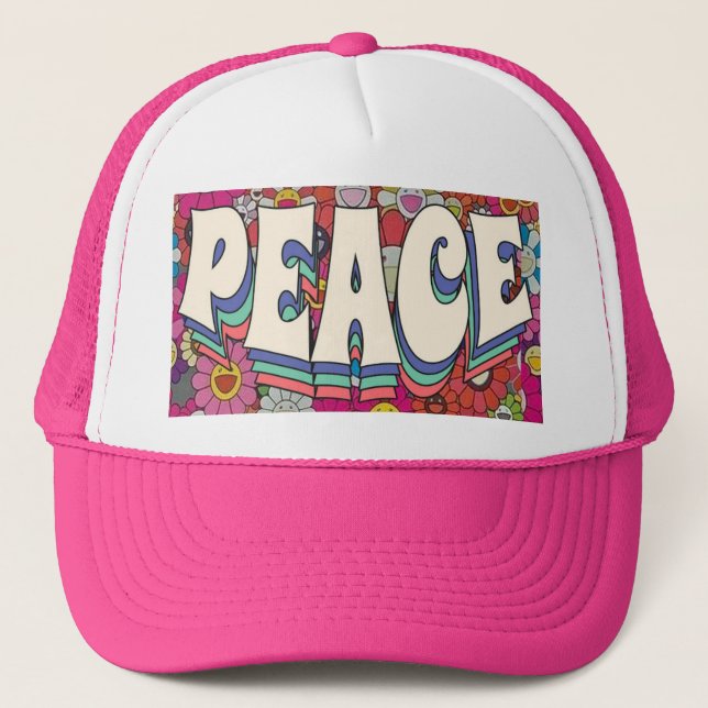 Casquette Chapeau de camion de paix (Devant)