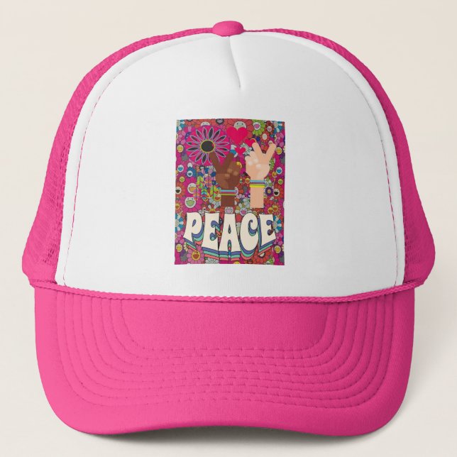 Casquette Chapeau de camion de paix (Devant)