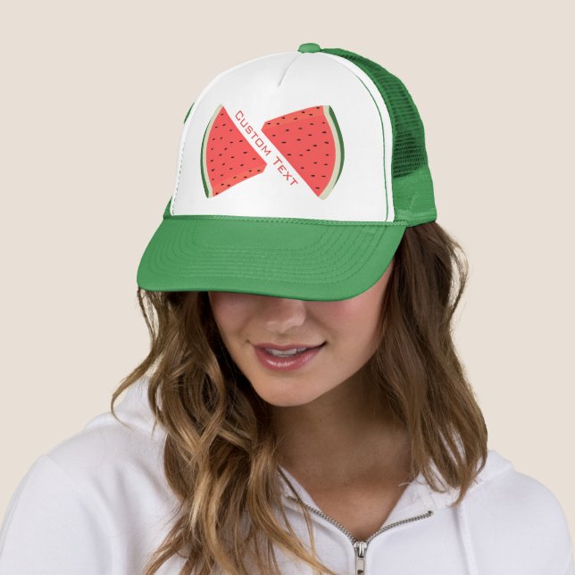 Casquette Chapeau de camion de pastèque - Texte personnalisé (En situation)