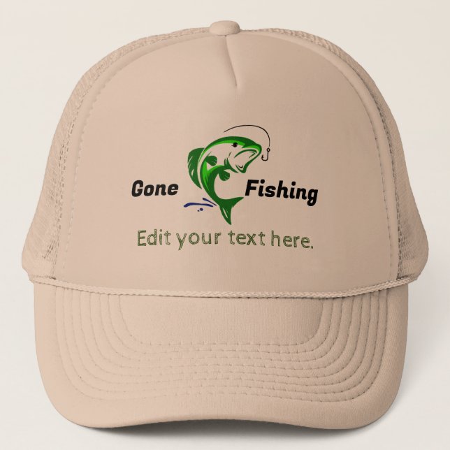 Casquette Chapeau de camion de pêche personnalisable (Devant)