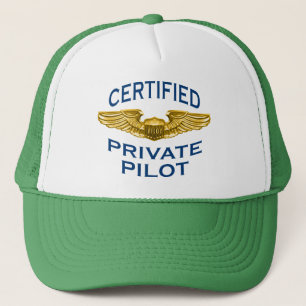 Casquette Chapeau de camion de pilote privé certifié