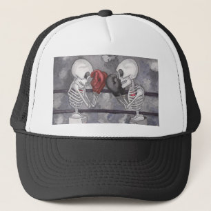 Casquette Chapeau de camion de squelette de boxe