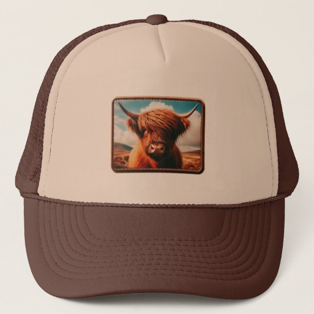 Casquette Chapeau de camion de vache Highland, Tendance de c (Devant)