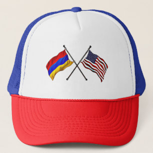 Casquette Chapeau de camion des drapeaux arméniens américain