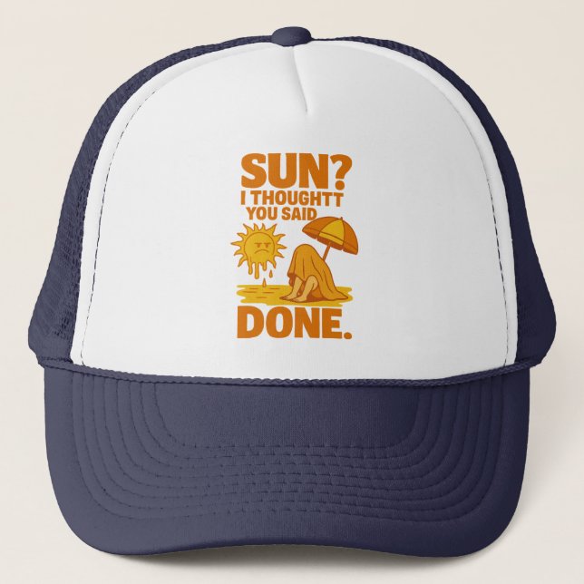Casquette Chapeau de camion d'été amusant - Introvert Summer (Devant)