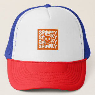 Casquette Chapeau de camion d'Halloween rétro "Éffrayant"