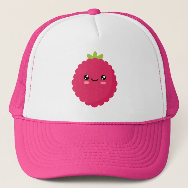 Casquette Chapeau de camion framboise (Devant)