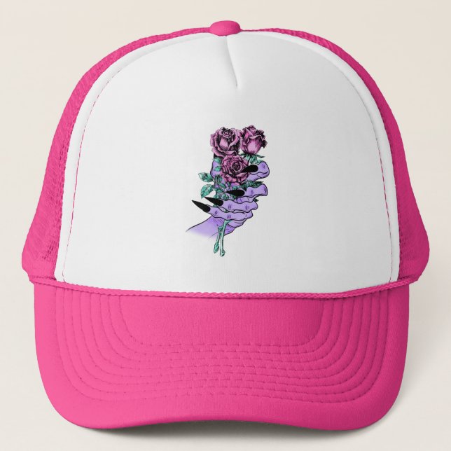 Casquette Chapeau de camion gothique Bouquet (Devant)