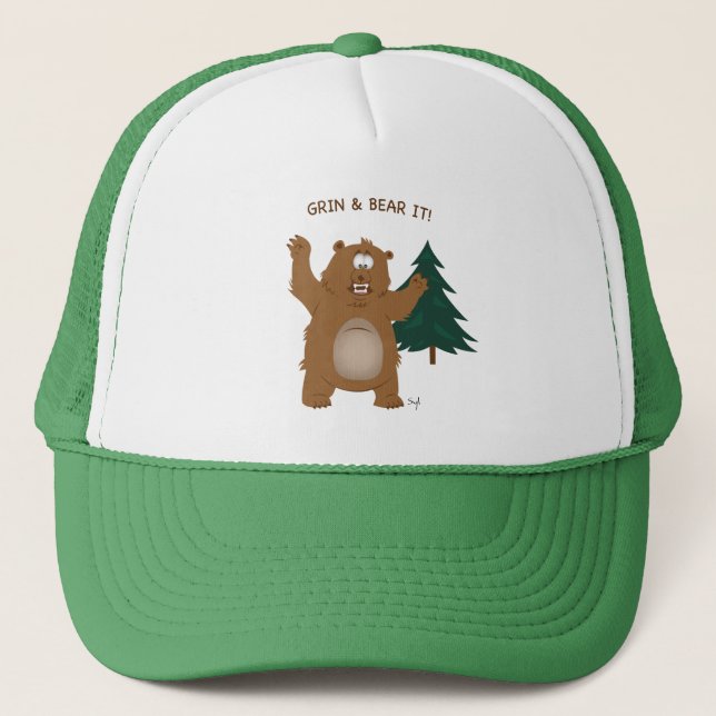 Casquette Chapeau de camion Grin and Bear It (Devant)