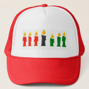 Casquette Chapeau de camion Kwanzaa avec bougies