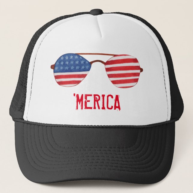 Casquette Chapeau de camion lunettes de soleil Merica (Devant)