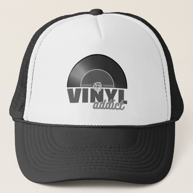 Casquette Chapeau de camion Retro 45 tr/min Vinyl Addict - V (Devant)