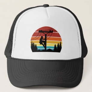 Casquette Chapeau de camion rétro-Sunset Lineman vintage
