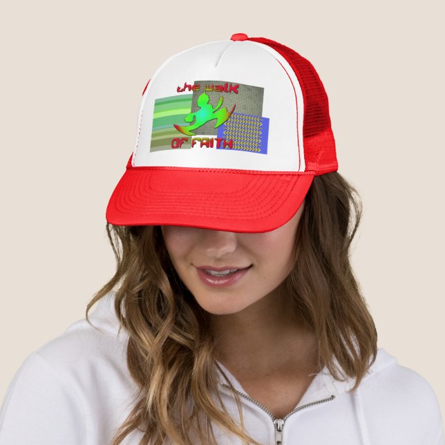 Casquette Chapeau de camion rouge (En situation)