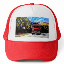 Chapeau de camion rouge PNW - Camion de transport