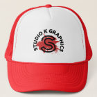 Chapeau De Camion Rouge "Studio K Graphics" Fun An