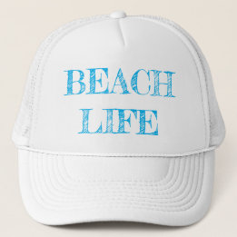 Casquette Chapeau de camion; Vie de plage; Turquoise