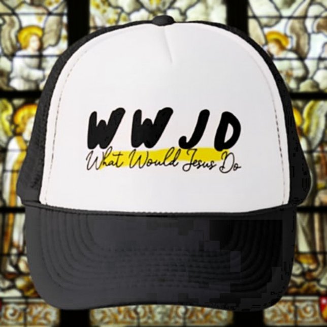 Casquette Chapeau de camion WWJD - "Que ferait Jésus" Bold (Créateur téléchargé)