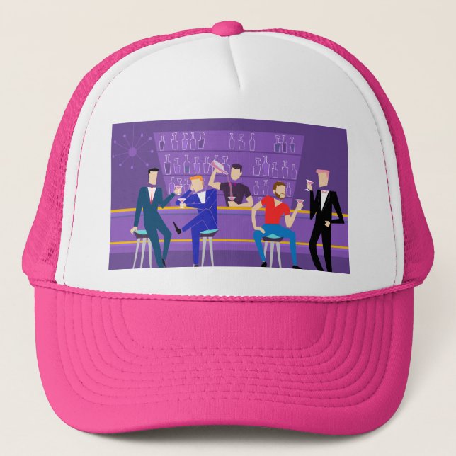 Casquette Chapeau de camionnette à barre rétro (Devant)