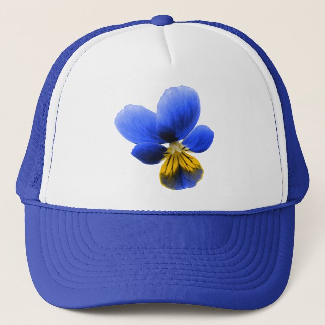 Casquette Chapeau de camionnette Blue Pansy (Devant)