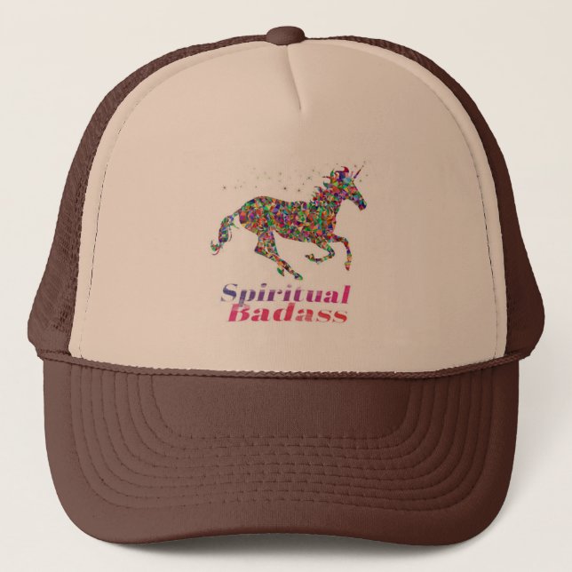 Casquette Chapeau de camionnette de Badass spirituel (couleu (Devant)