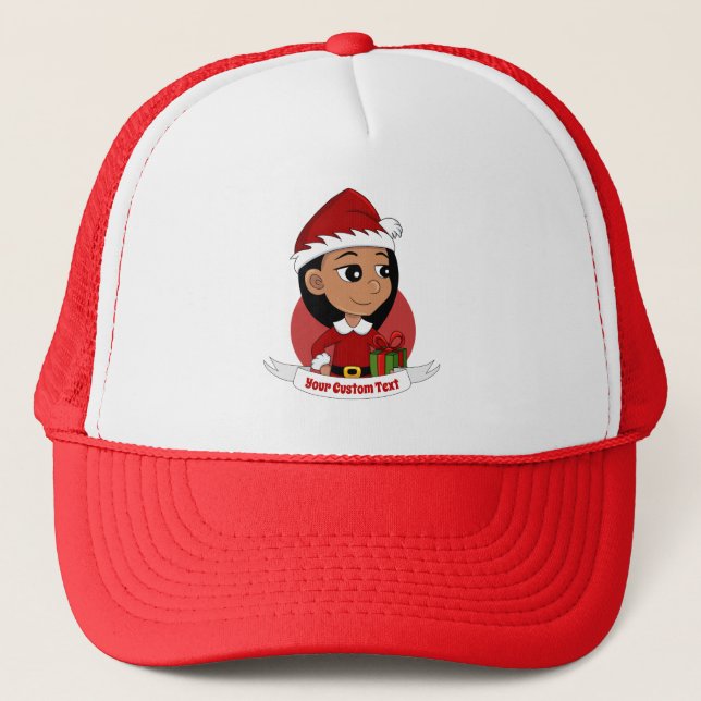 Casquette chapeau de camionnette de bande dessinée de Noël (Devant)