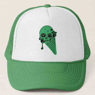 Casquette Chapeau de camionnette de cône à crème glacée pois