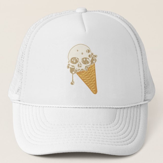 Casquette Chapeau de camionnette de cône de glace maléfique (Devant)