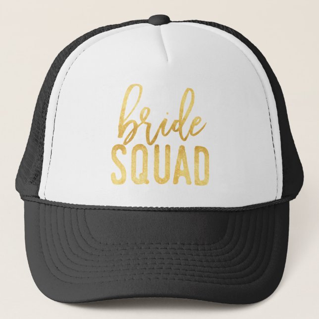 Casquette Chapeau de camionnette de l'équipe de mariée d'or (Devant)