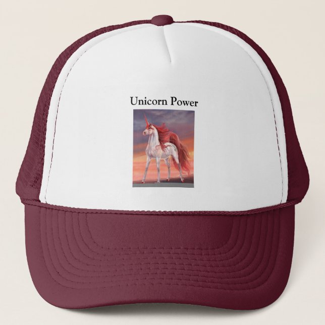 Casquette Chapeau de camionnette de puissance Unicorne (Devant)