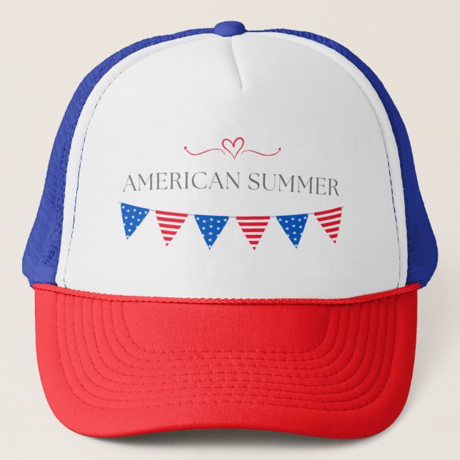 Casquette Chapeau de camionneur américain d'été (Devant)