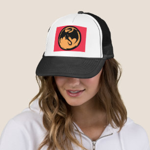 Casquette Chapeau de camionneur Black Dragon Gold Coral