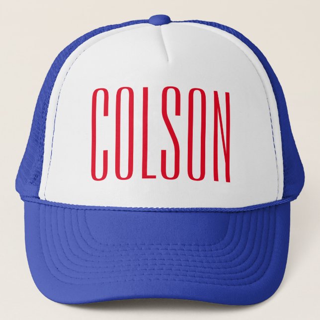 Casquette Chapeau de camionneur bleu et blanc (Devant)