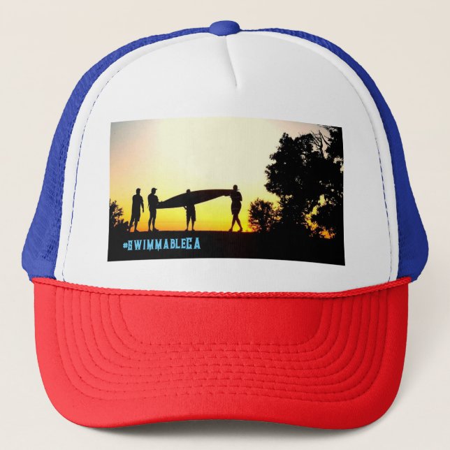 Casquette chapeau de camionneur classique #swimmableCA (Devant)