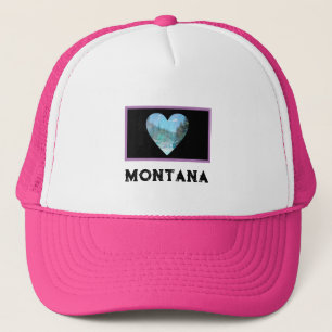 Casquette chapeau de camionneur de coeur Love Montana