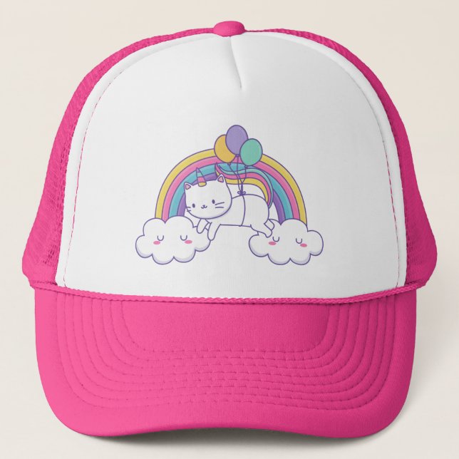 Casquette Chapeau de camionneur de maïs transgénique Rainbow (Devant)