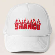 Chapeau de camionneur de Shango, tout blanc
