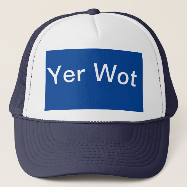 Casquette chapeau de camionneur de slogan bleu (Devant)