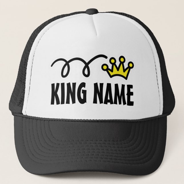 Casquette Chapeau de camionneur du roi sur mesure avec couro (Devant)