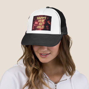 Casquette chapeau de camionneur Fireworks 3 4 juillet