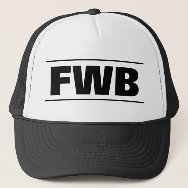 Casquette chapeau de camionneur FWB | Signifie Amis avec ava (Devant)