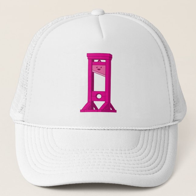 Casquette Chapeau de camionneur Kawaii Pink Guillotine (Devant)